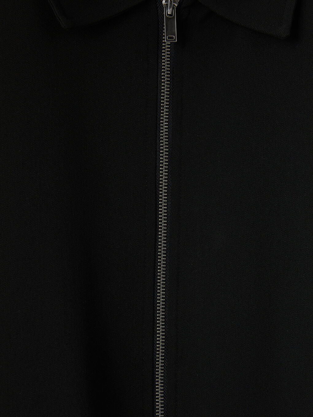 Siyah Regular Fit Gömlek Yaka Erkek Mont-2