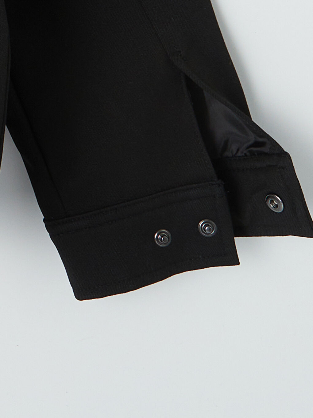 Siyah Regular Fit Gömlek Yaka Erkek Mont-3