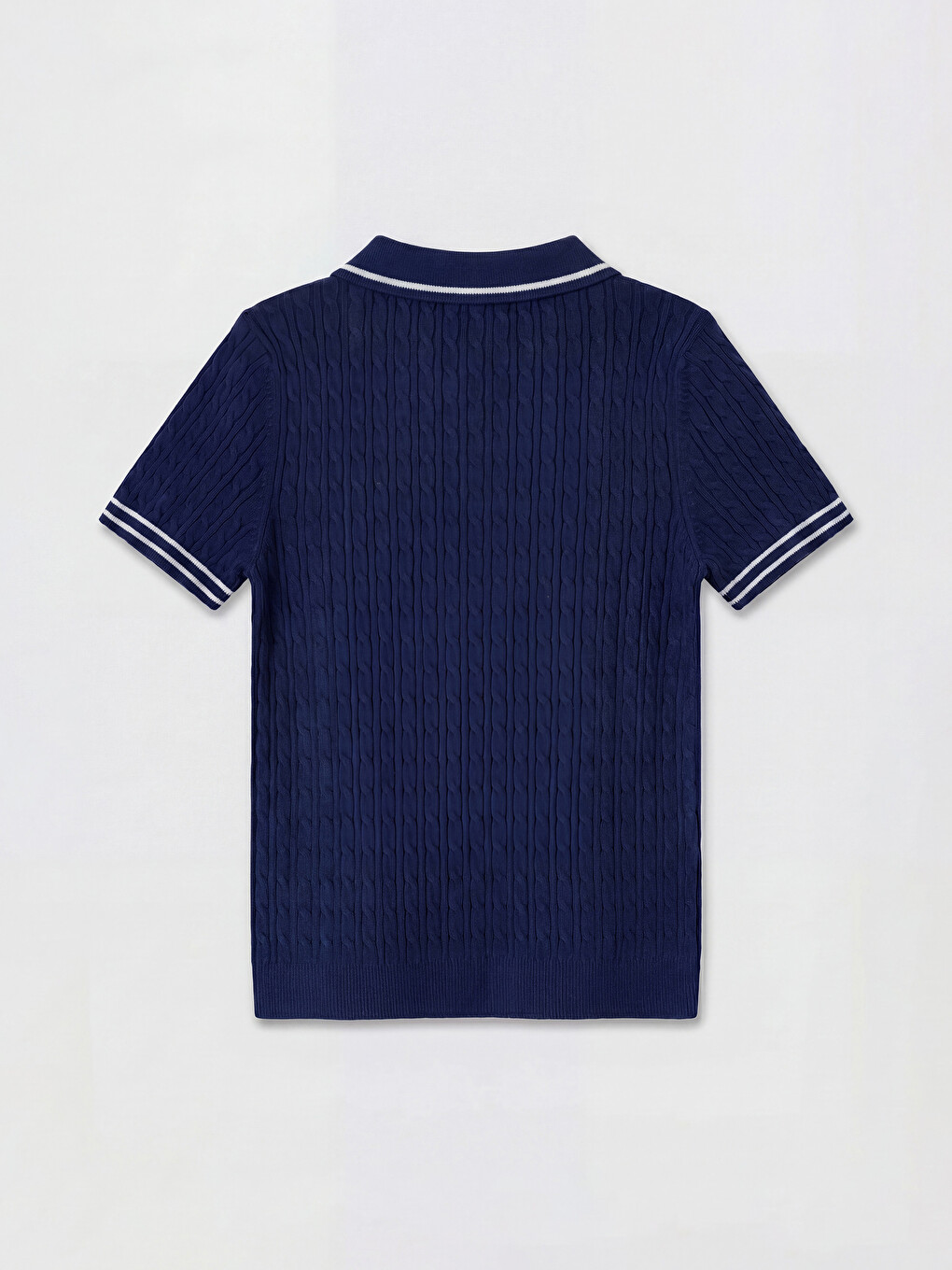 Polo Collar Embroidered Girls' Knitwear Sweater-1