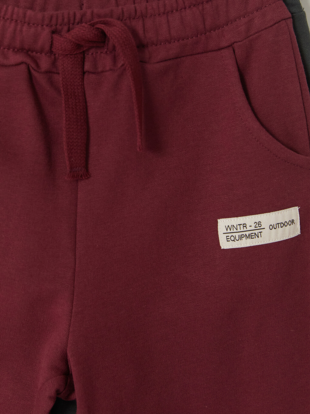 Bordo Erkek Çocuk Jogger Eşofman Altı-2