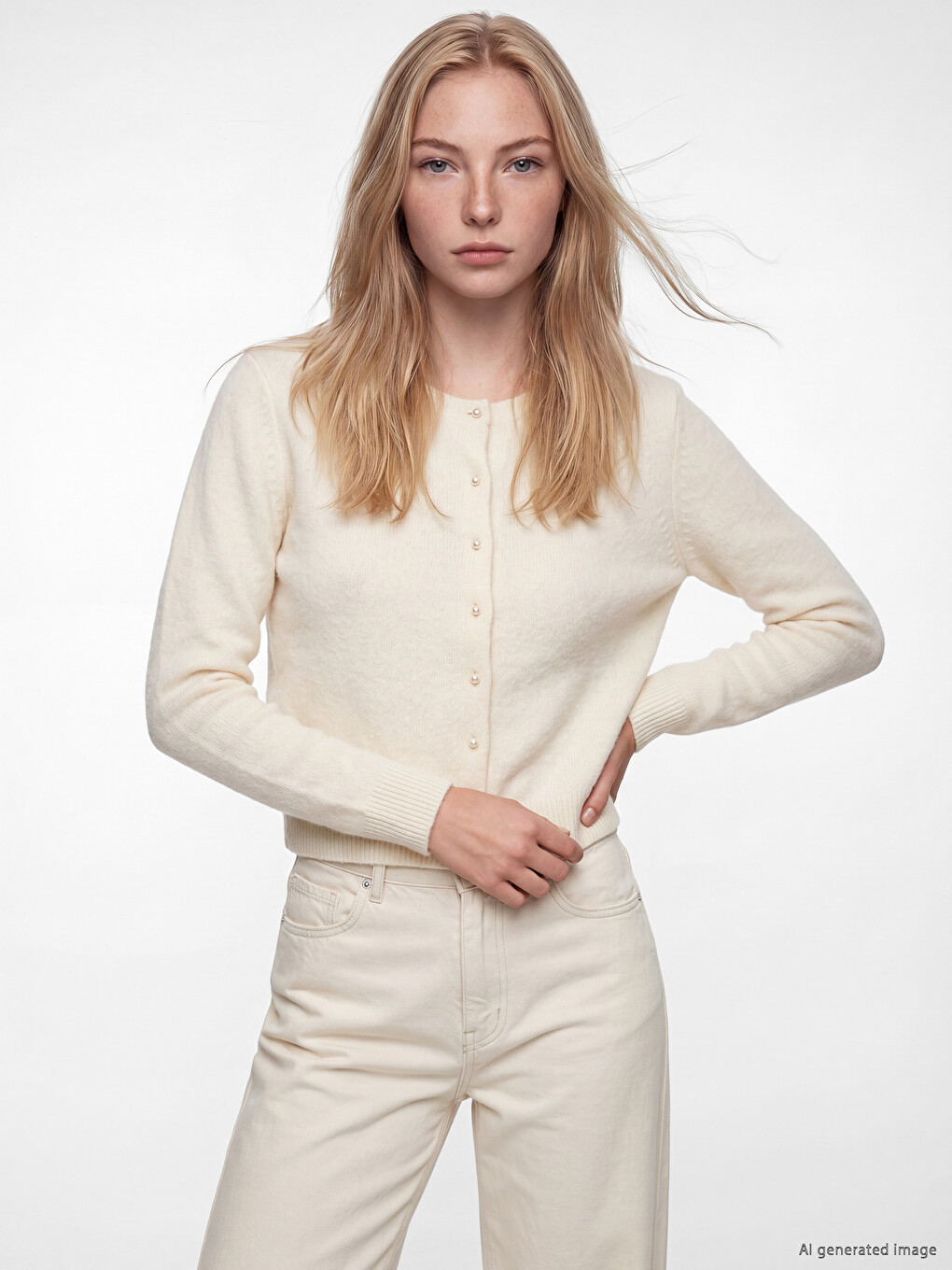 Crew Neck Women's Knitwear Cardigan