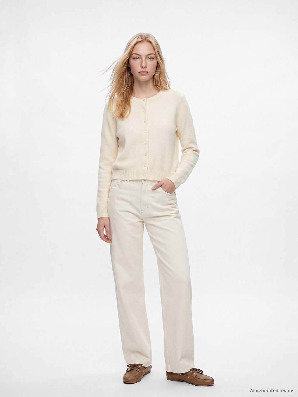 Crew Neck Women's Knitwear Cardigan-1