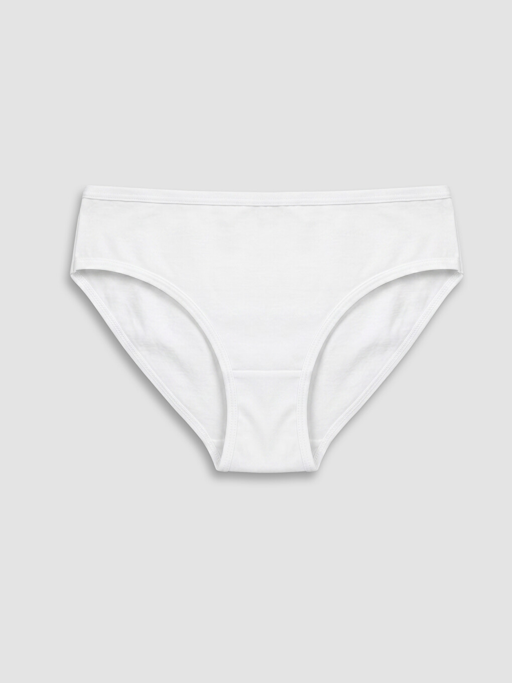 Beyaz Düz Bikini Külot