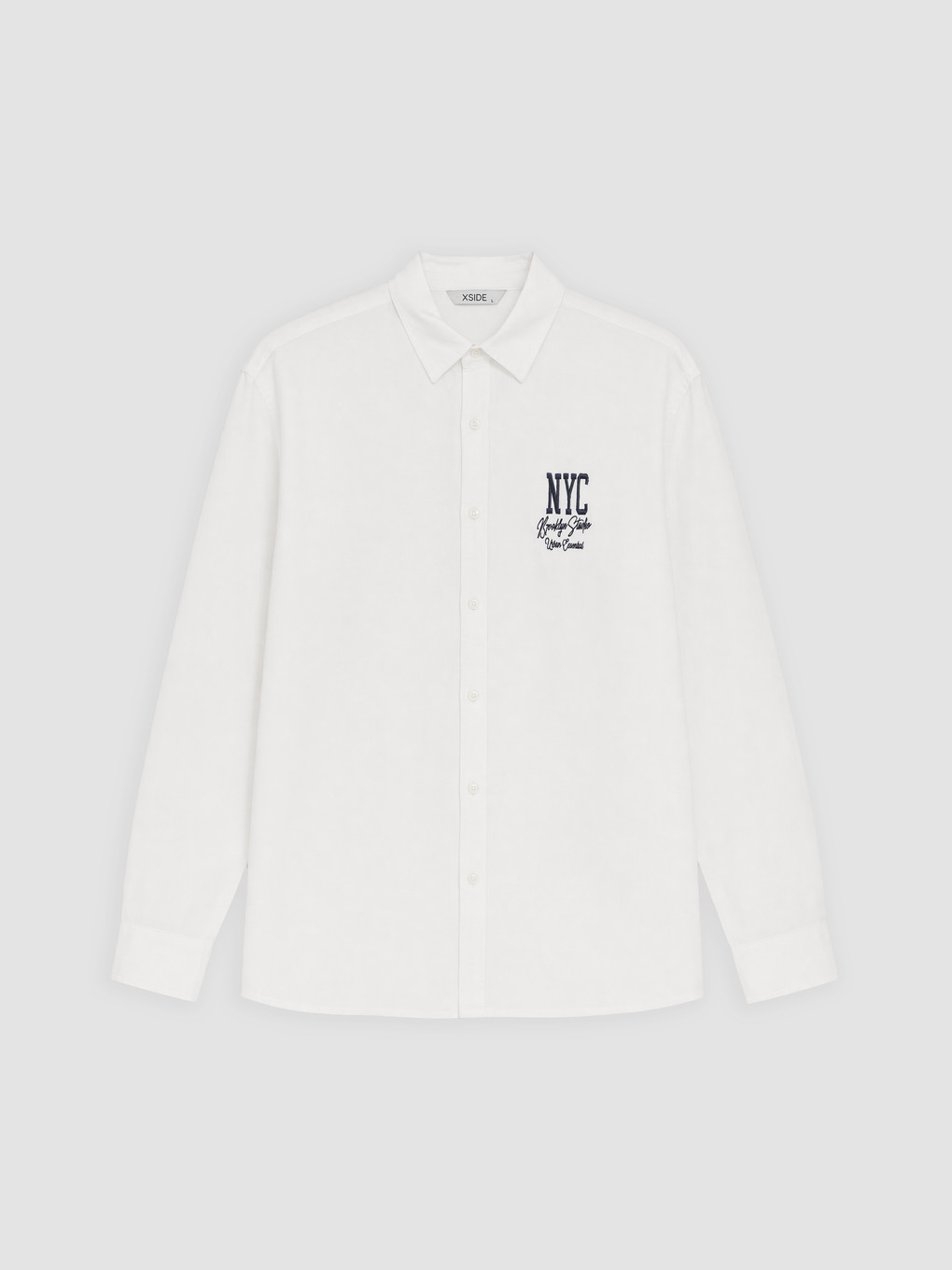 Regular Fit Nyc Baskılı Oxford Erkek Gömlek-4