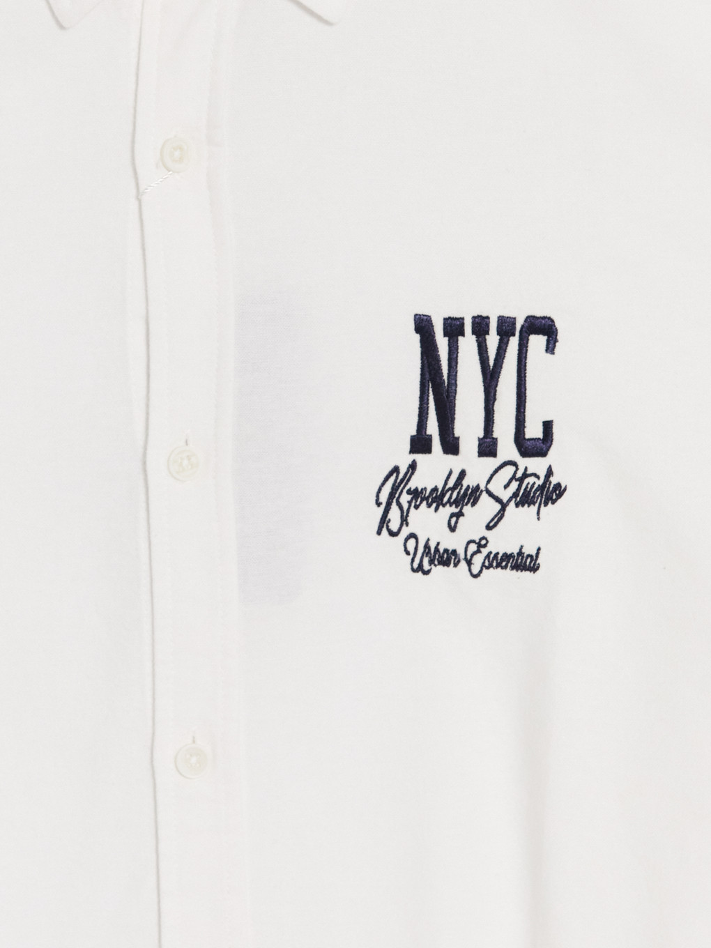 Regular Fit Nyc Baskılı Oxford Erkek Gömlek-6