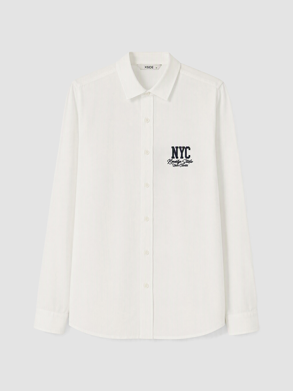 Regular Fit Nyc Baskılı Oxford Erkek Gömlek-5