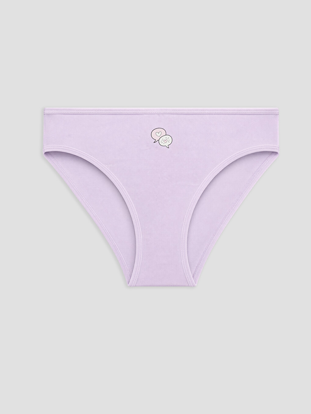 Lila Baskılı Bikini Külot