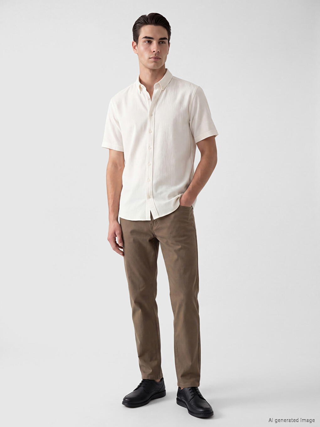 Pantaloni Chino Slim Fit Bărbați-1