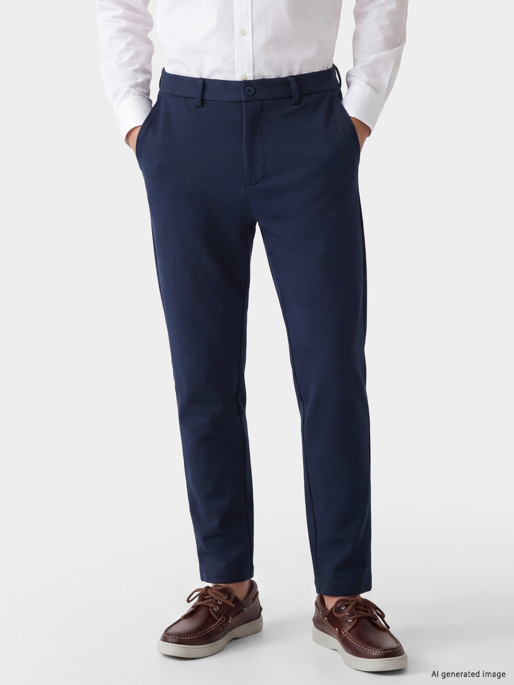 Man Indigo Chino Trousers-1