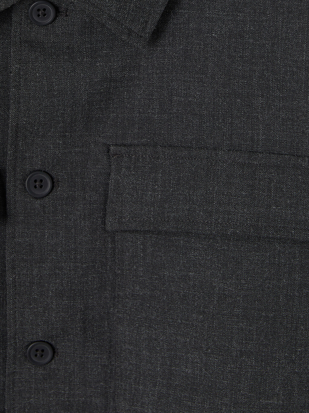 Regular Fit Shirt Collar Men's Coat-5