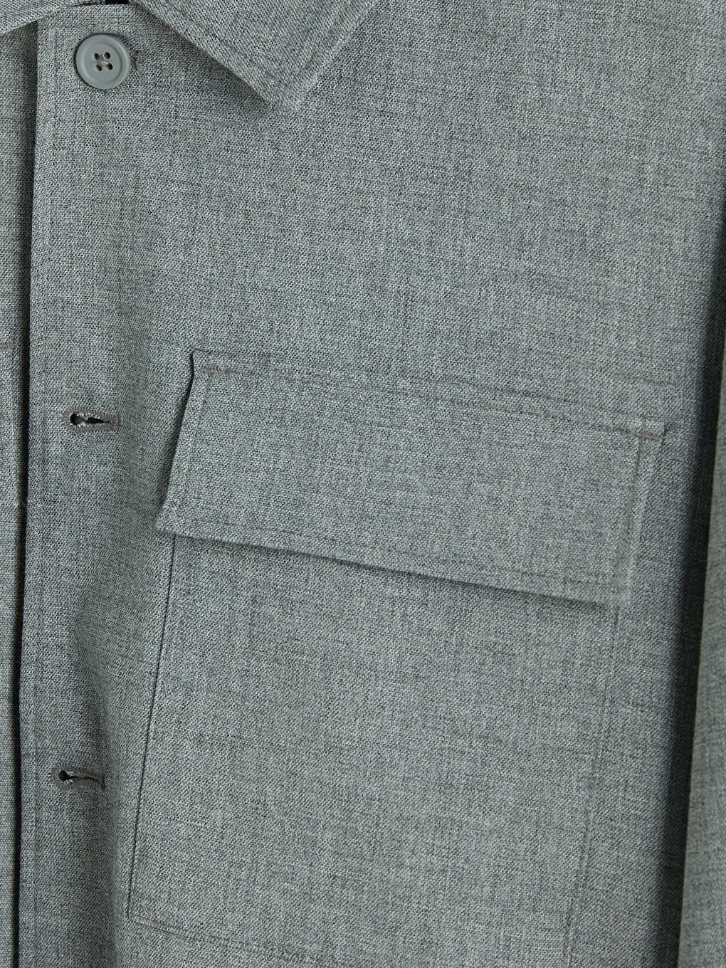 Regular Fit Shirt Collar Men's Shirt Jacket-6