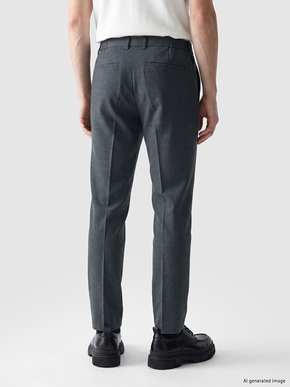 Regular Fit Dobby Men's Trousers-3