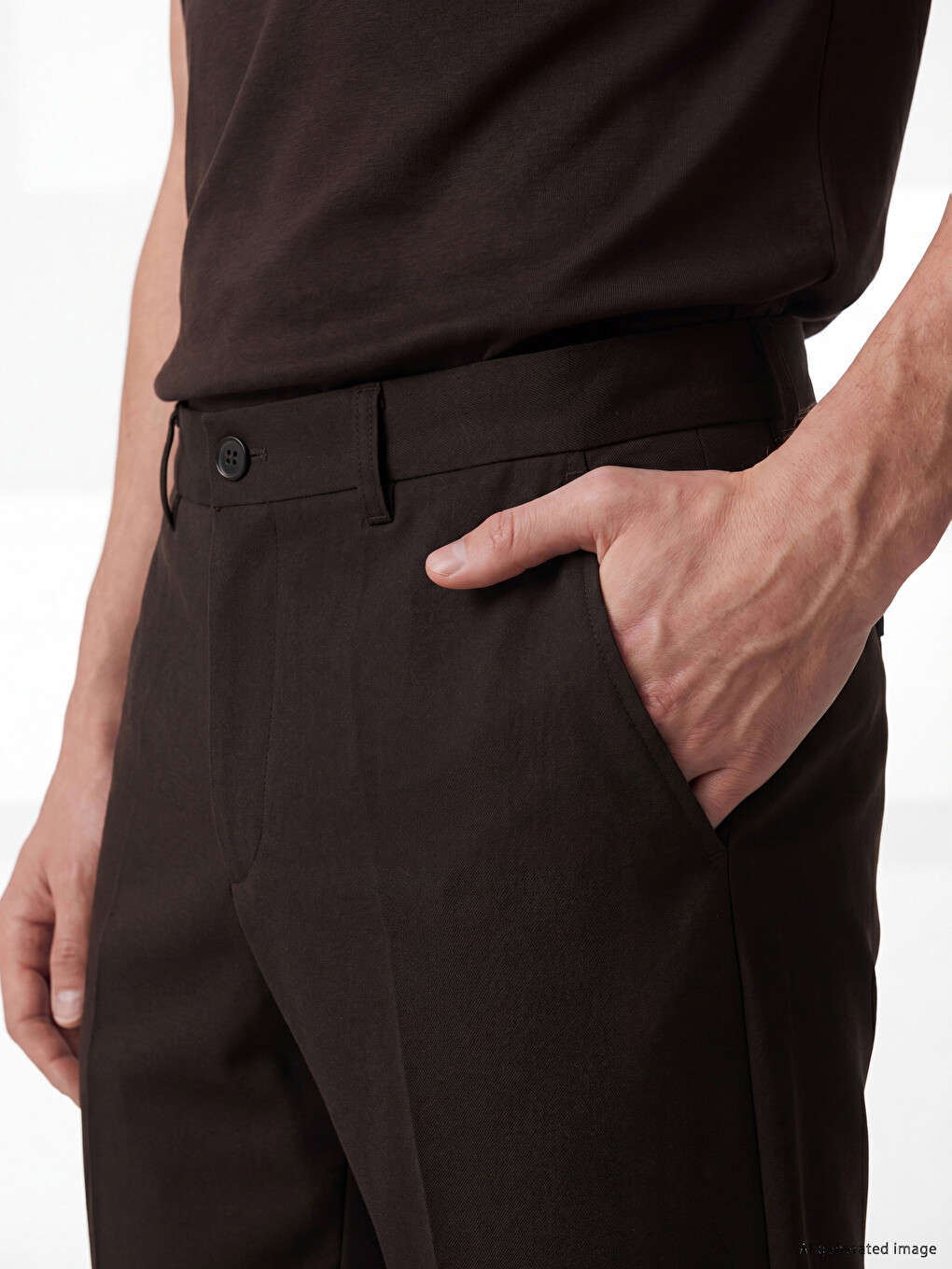 Regular Fit Dobby Men's Trousers-2