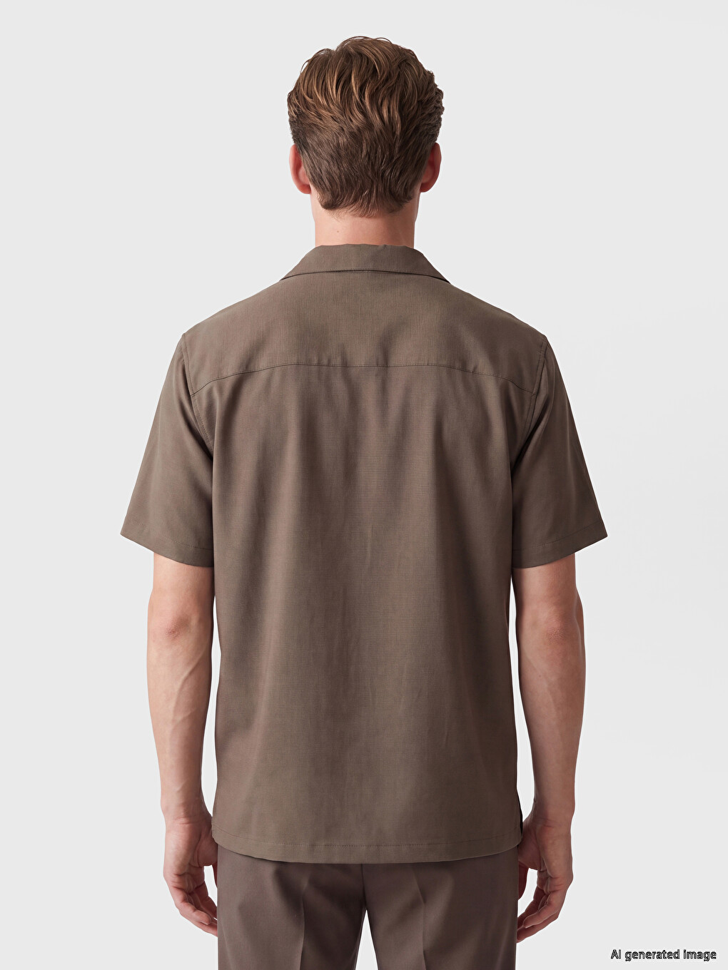 Lyocell Blended Resort Collar Men's Shirt-3