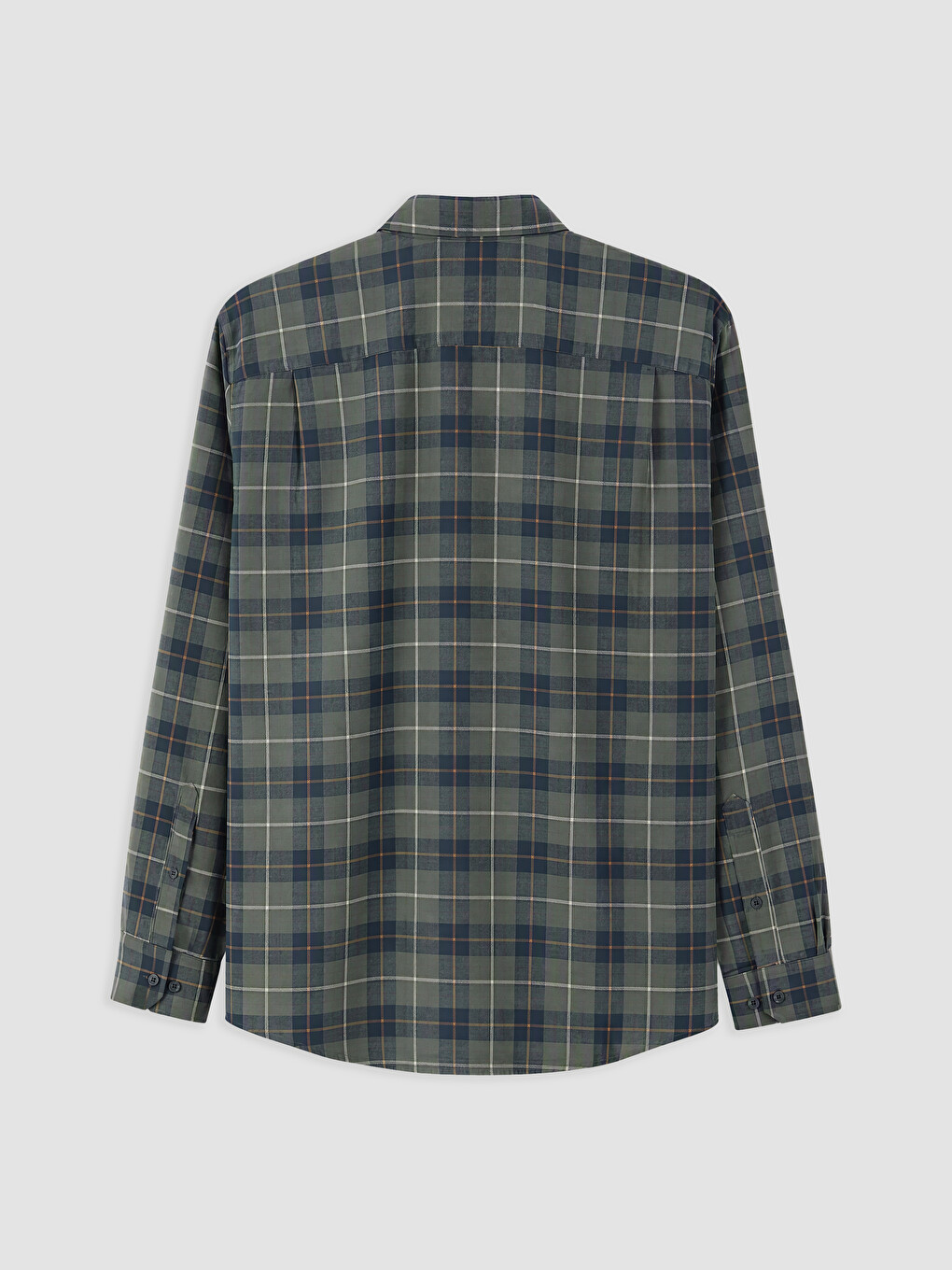 Regular Fit Plaid Twill Men's Shirt-4