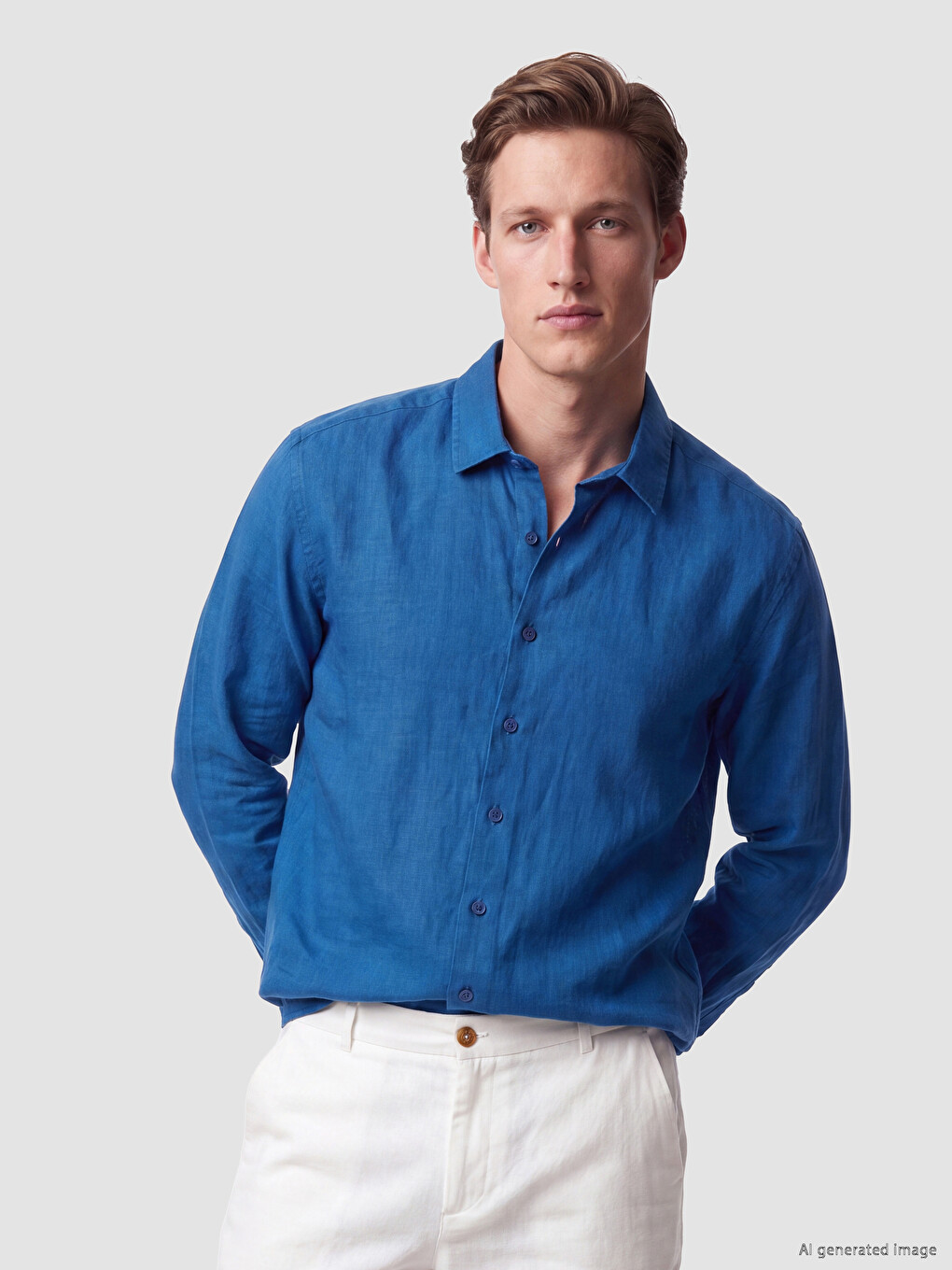 Regular Fit Men's 100% Linen Shirt