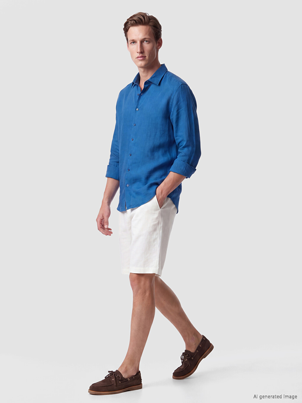 Regular Fit Men's 100% Linen Shirt-1