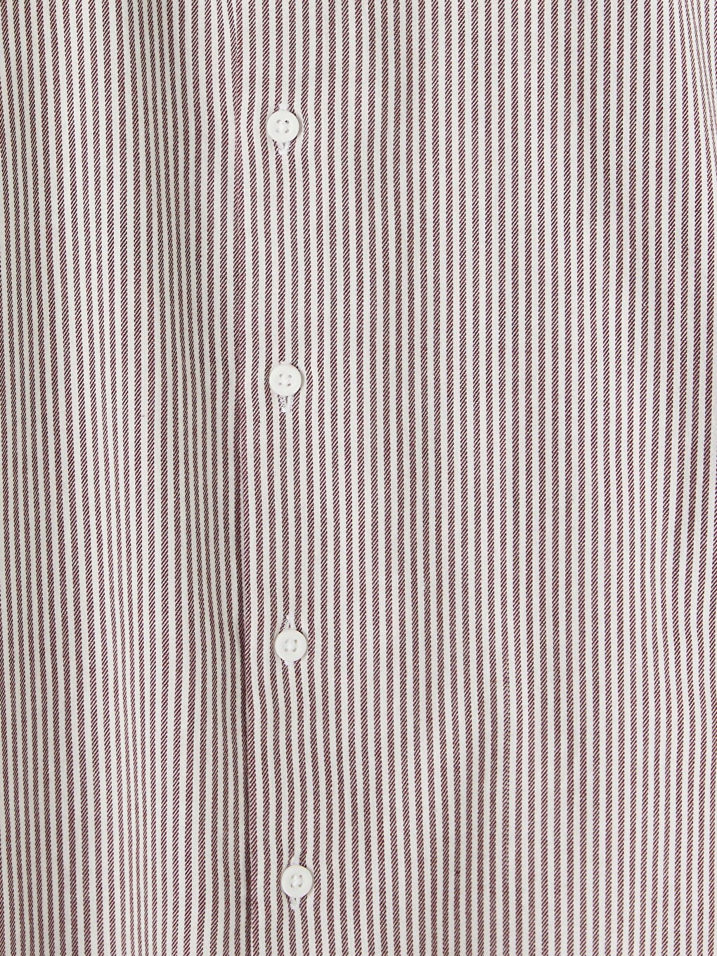 Bordo Regular Fit Çizgili Gabardin Erkek Gömlek-5