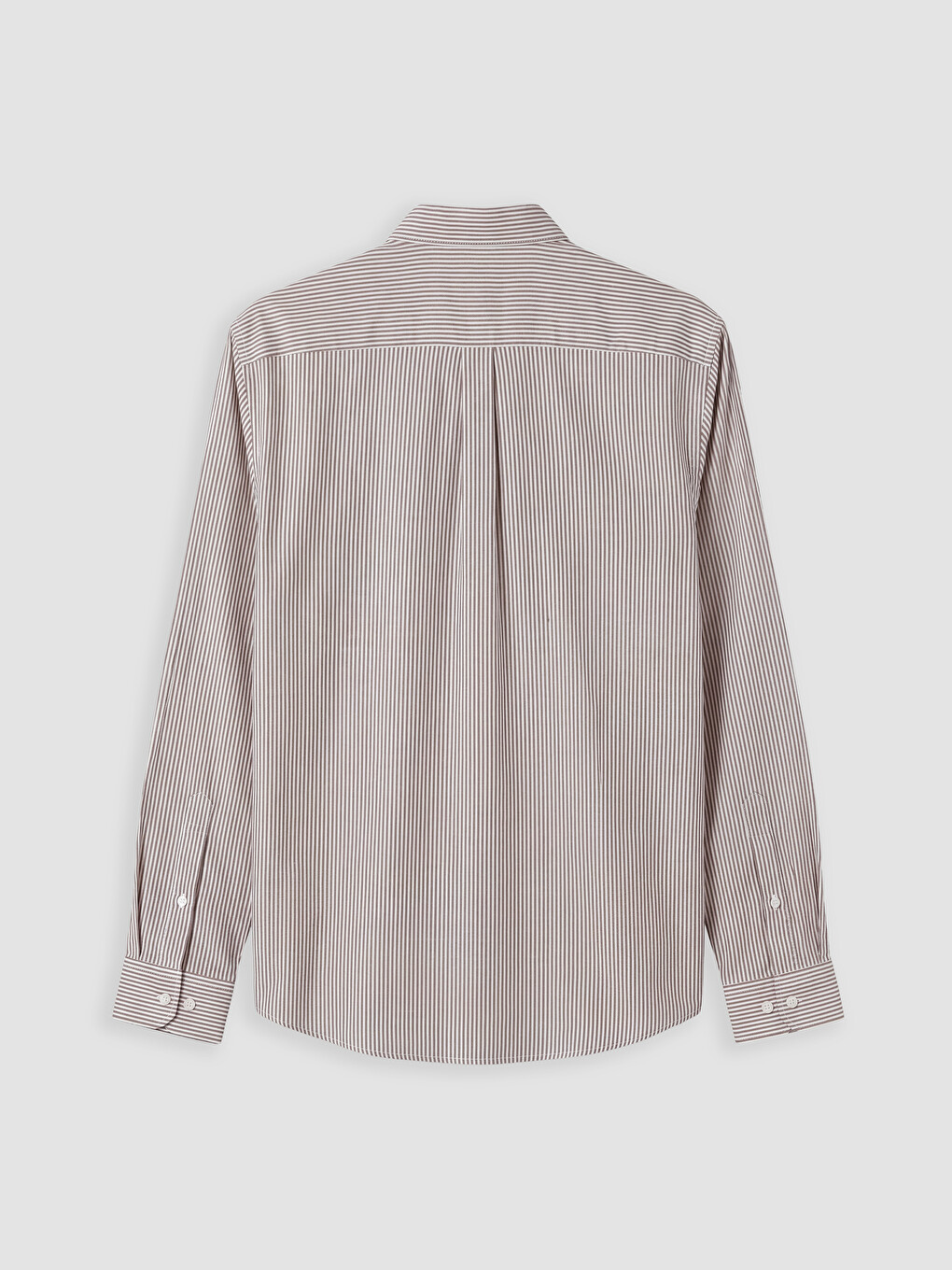 Bordo Regular Fit Çizgili Gabardin Erkek Gömlek-6