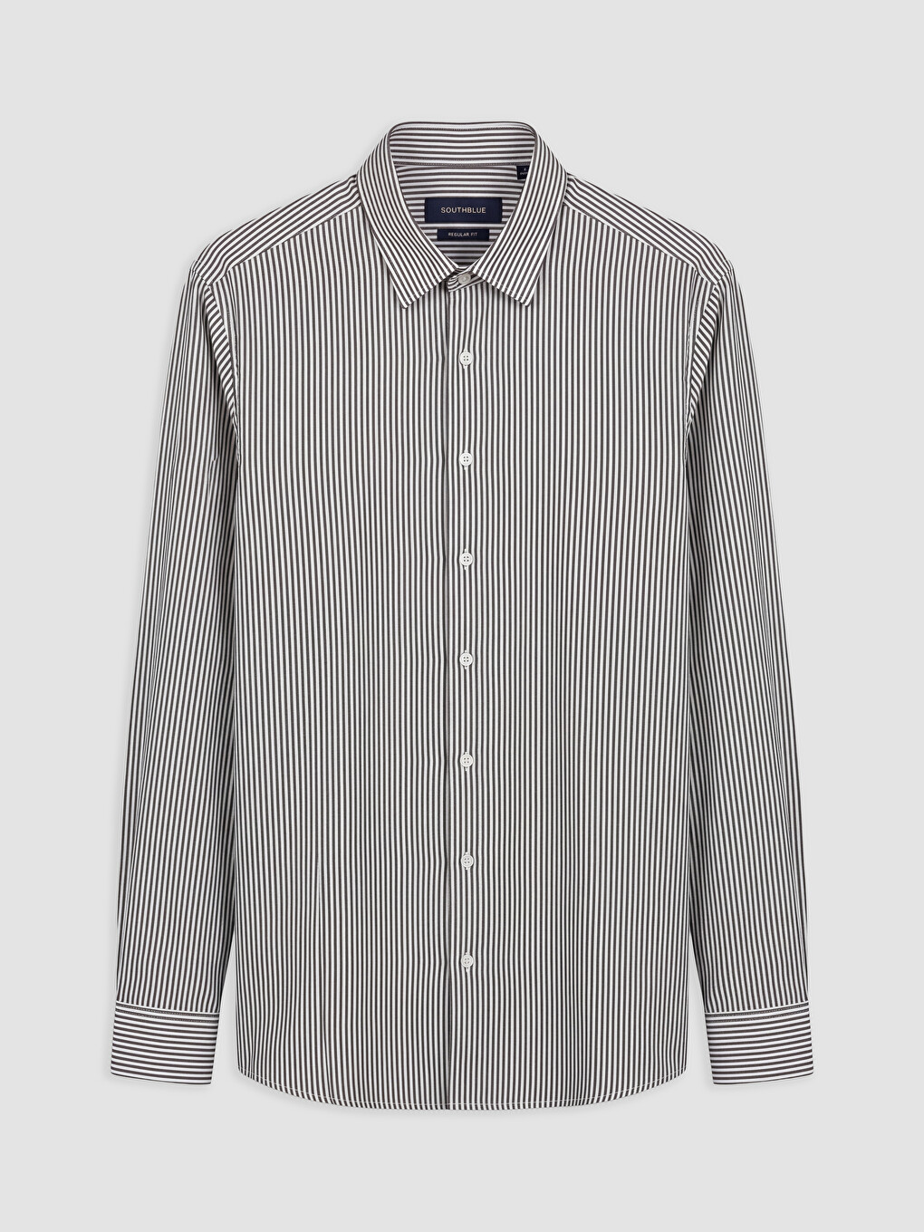 Regular Fit Striped Twill Men's Shirt-4