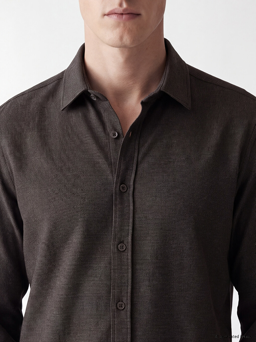 Regular Fit Plaid Twill Men's Shirt-2