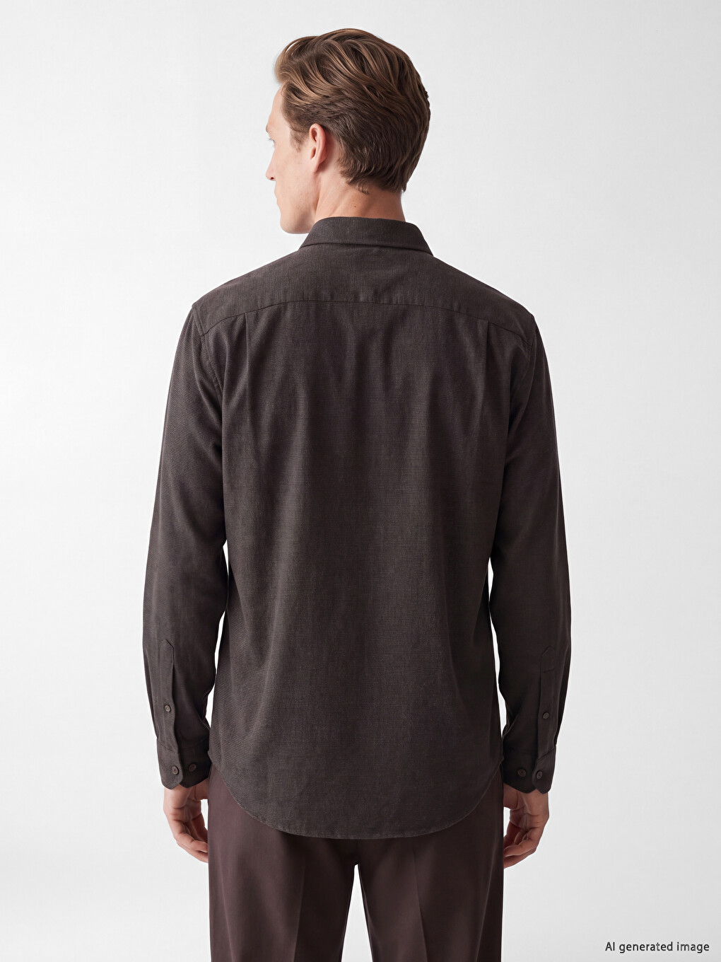 Regular Fit Plaid Twill Men's Shirt-3