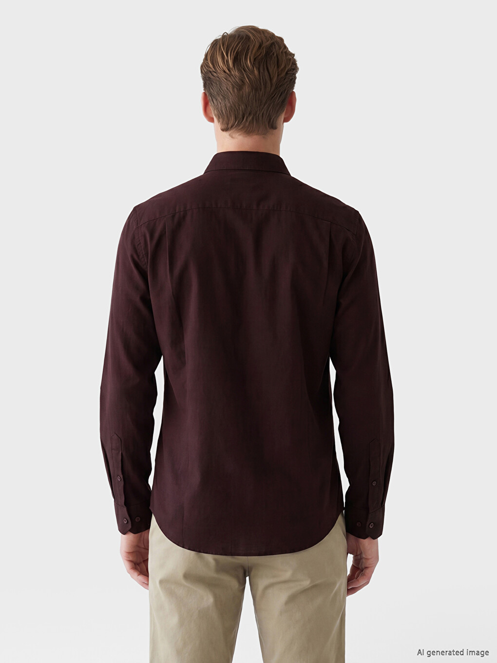 Bordo Regular Fit Erkek Gömlek-3