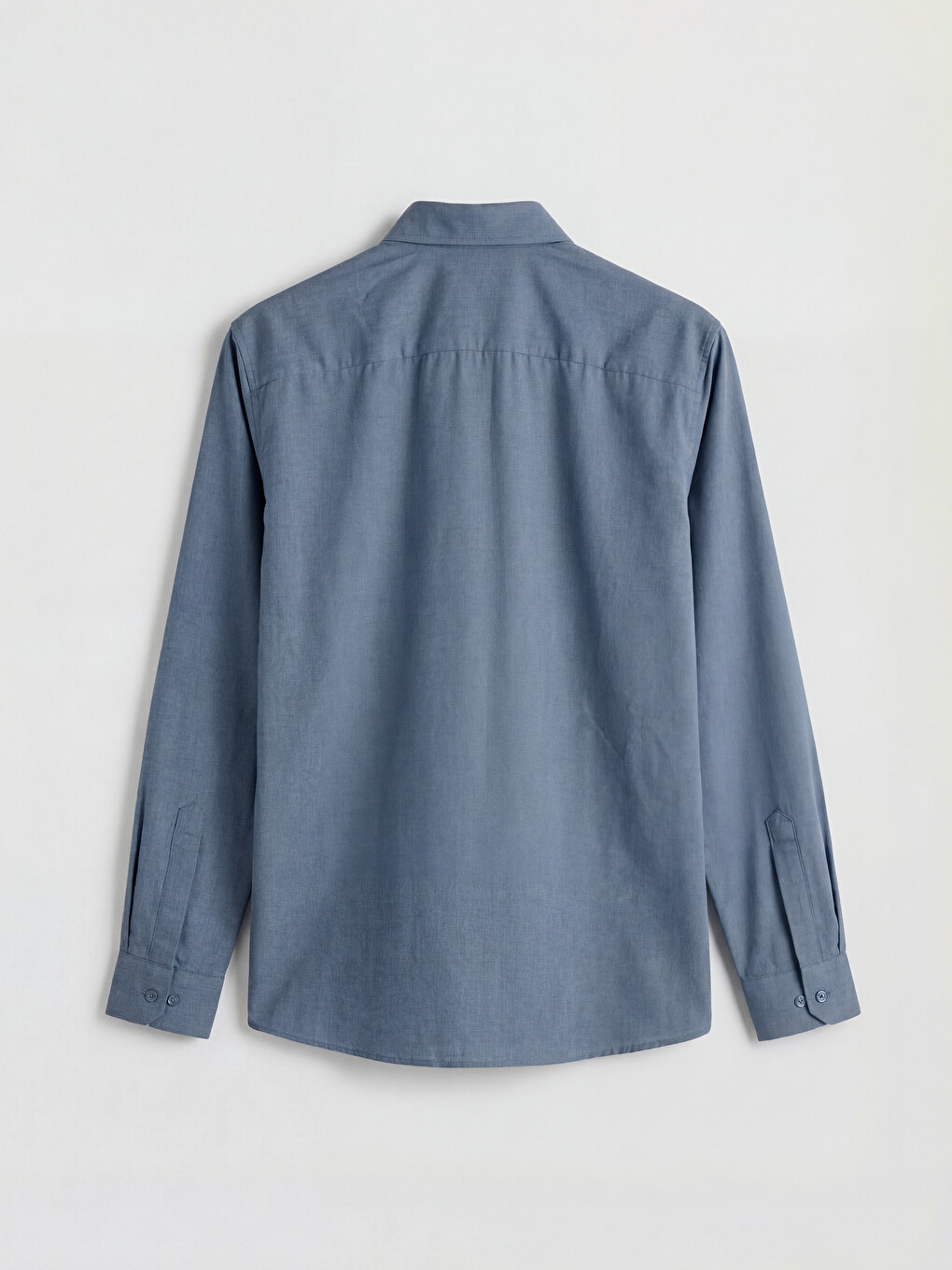 Lacivert Regular Fit Gabardin Erkek Gömlek-5