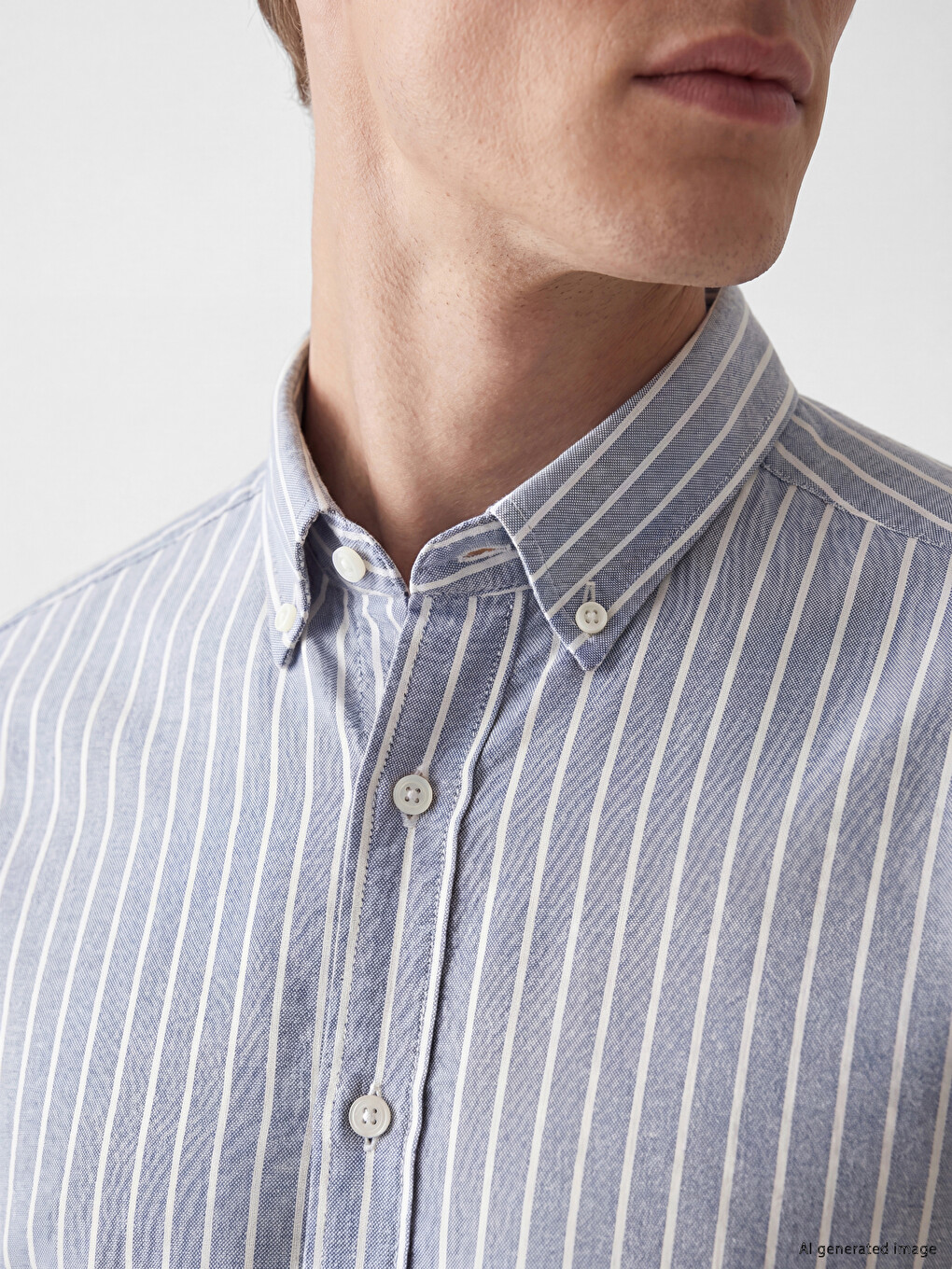Regular Fit Striped Oxford Men's Shirt-2