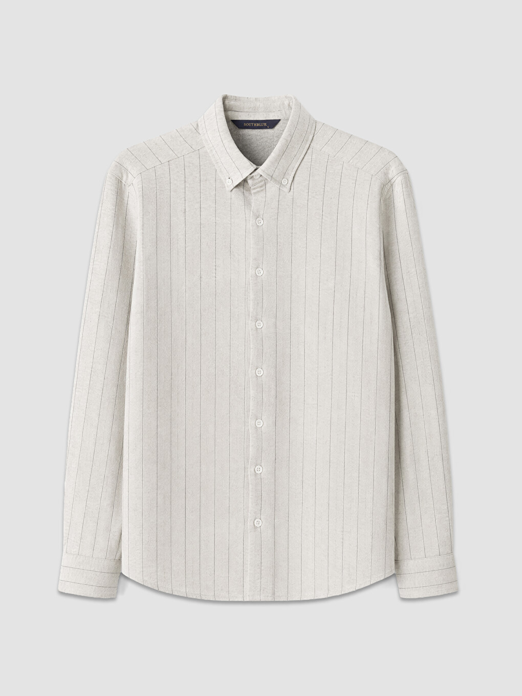 Beyaz Slim Fit Çizgili Erkek Gömlek