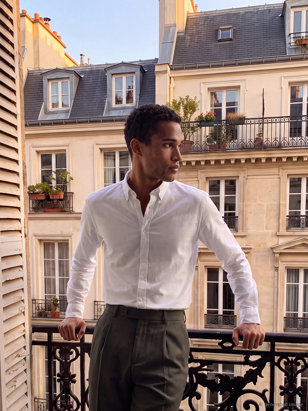 قميص رجالي نسيج دوبي بقصة عادية