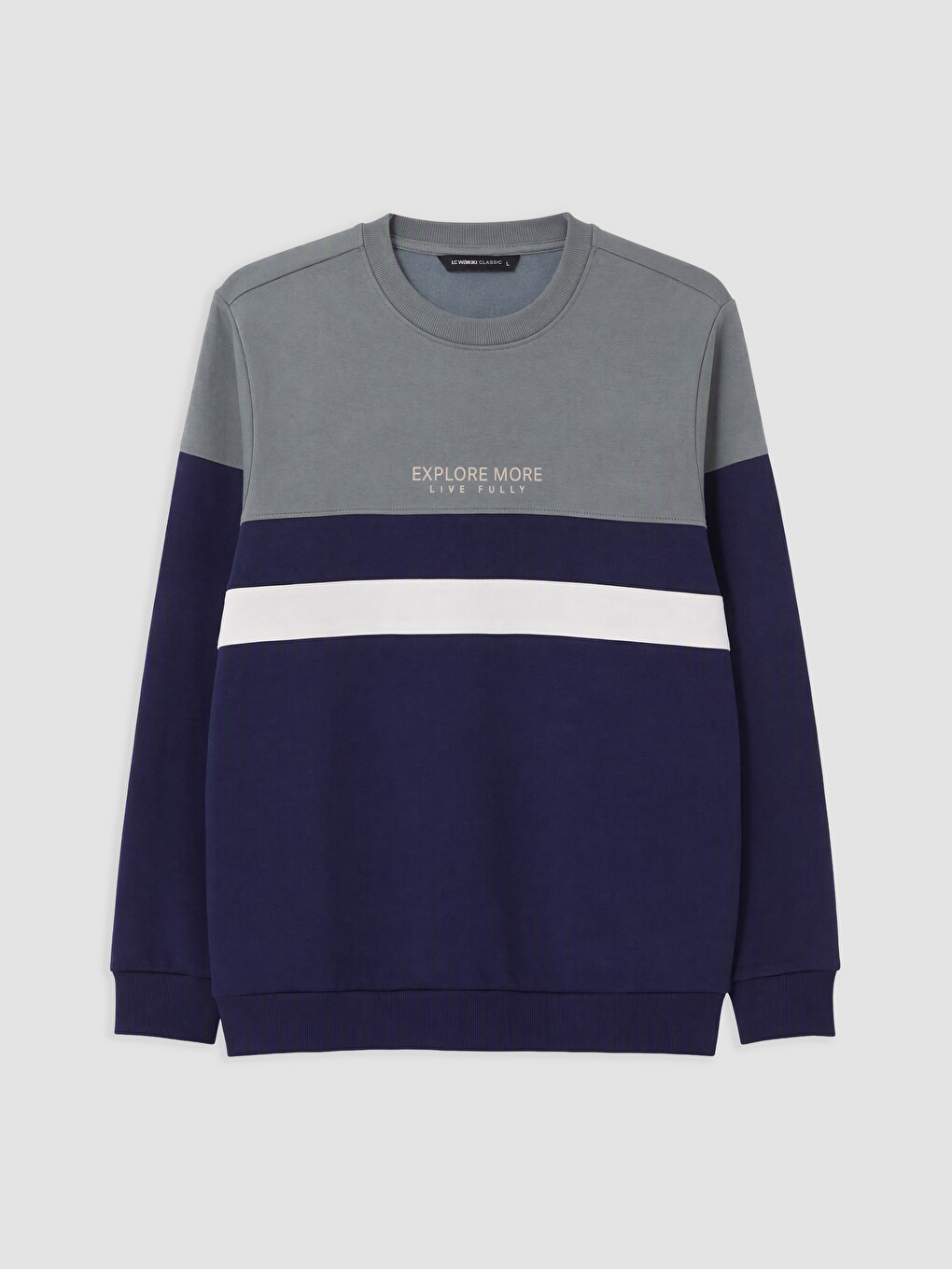 Crew Neck Men's Thick Sweatshirt