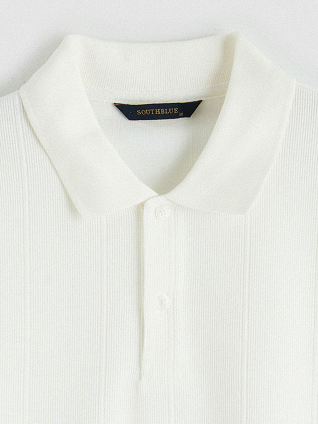 Ekru Polo Yaka Çizgili Erkek Sweatshirt-5