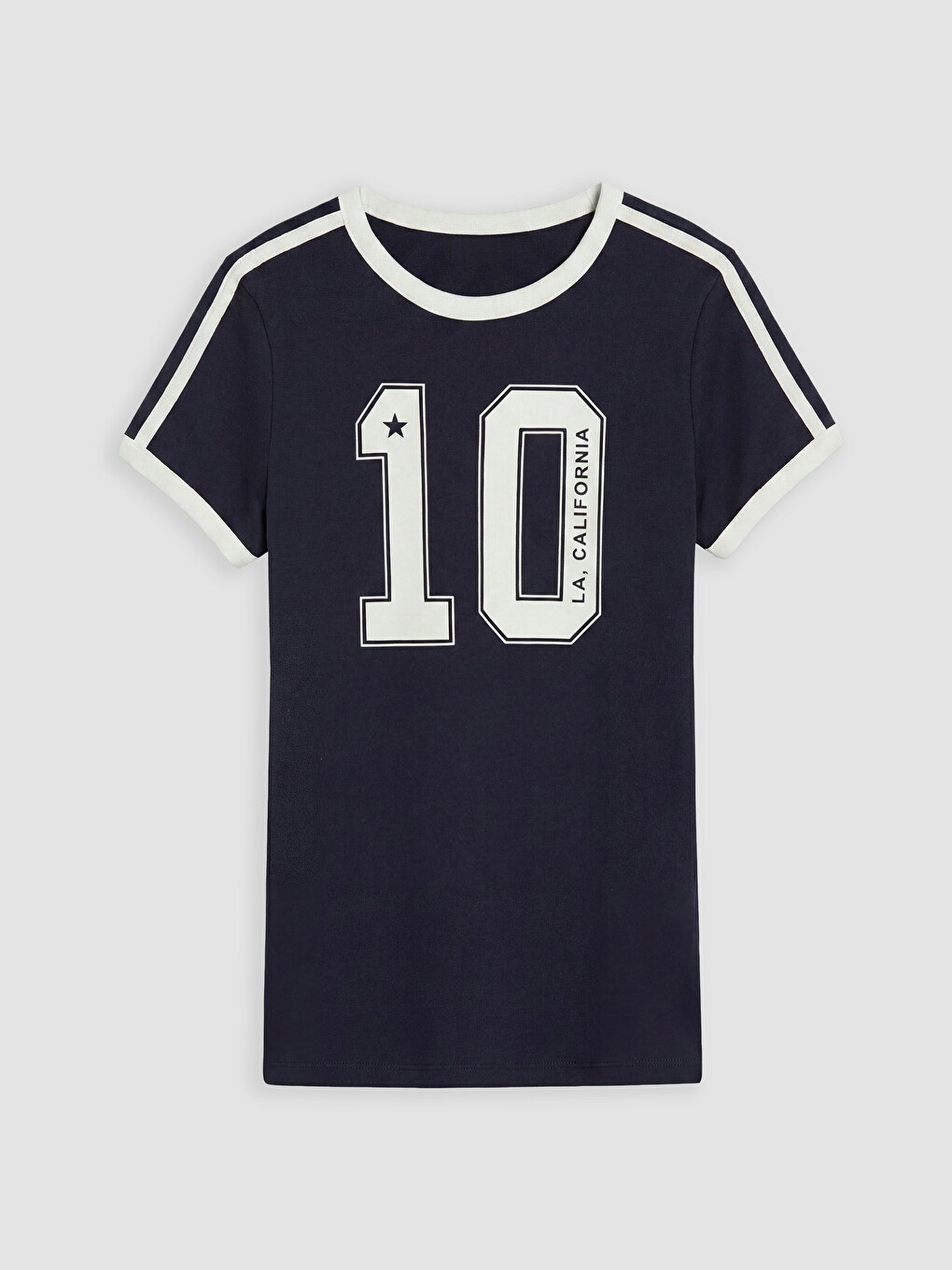Crew Neck Printed Girls' T-shirt