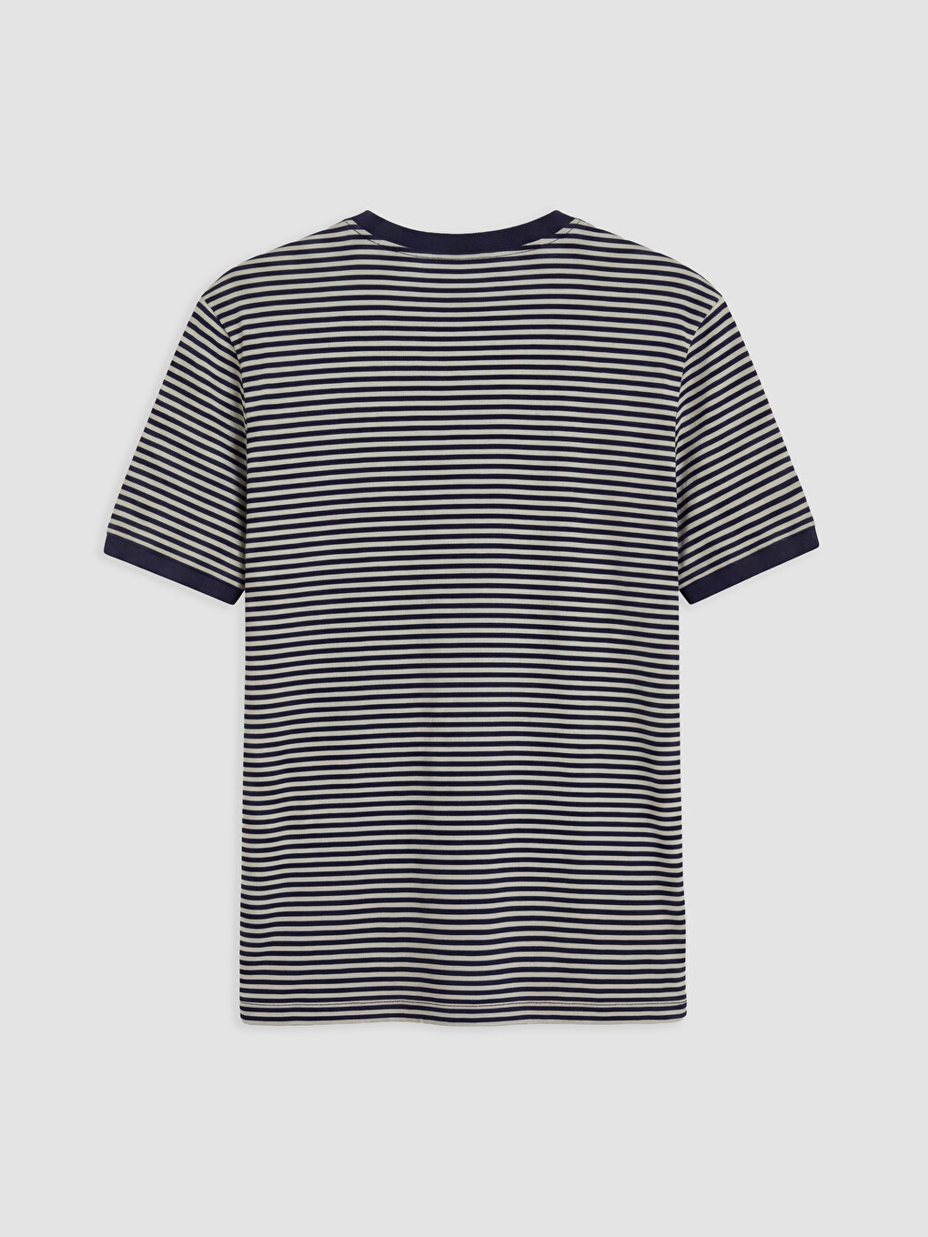 Rundhalsausschnitt Gestreiftes Jersey Herren T-shirt-1