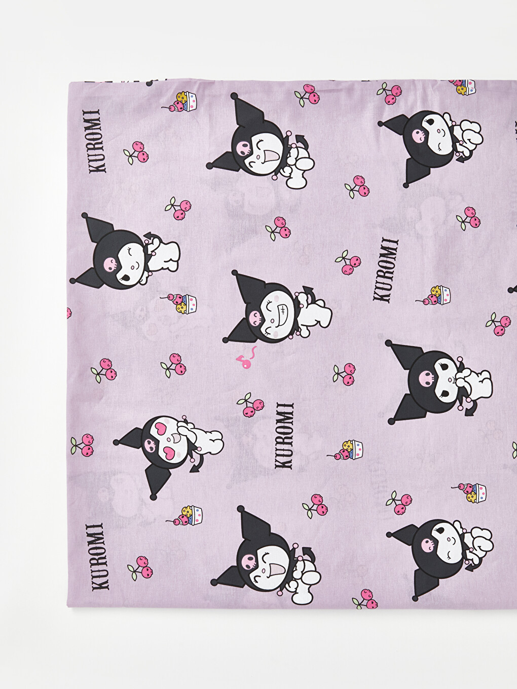 Kuromi Printed Girls' Single Duvet Cover Set-3