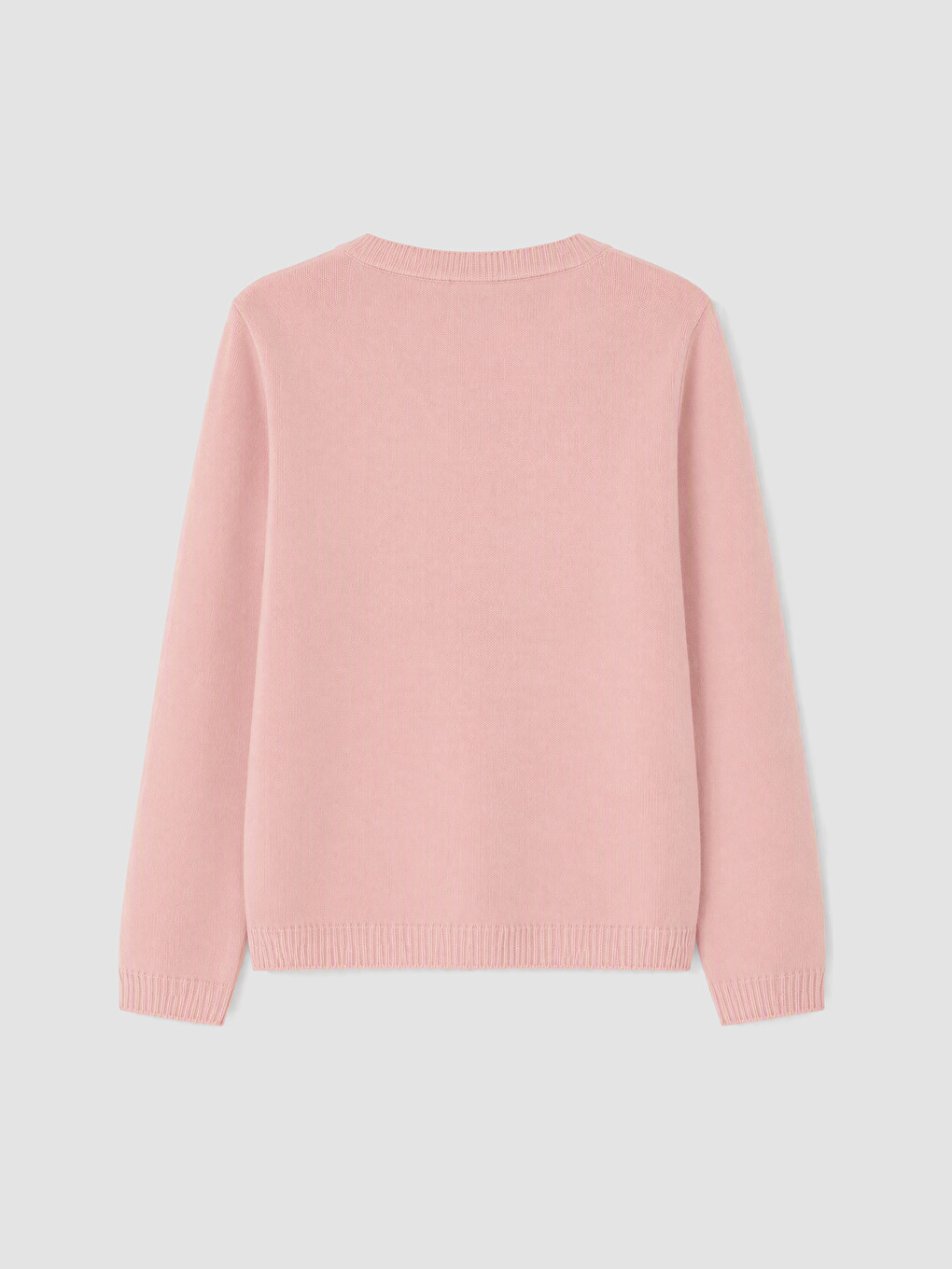 Crew Neck Girls' Knitwear Embroidered Cardigan-2