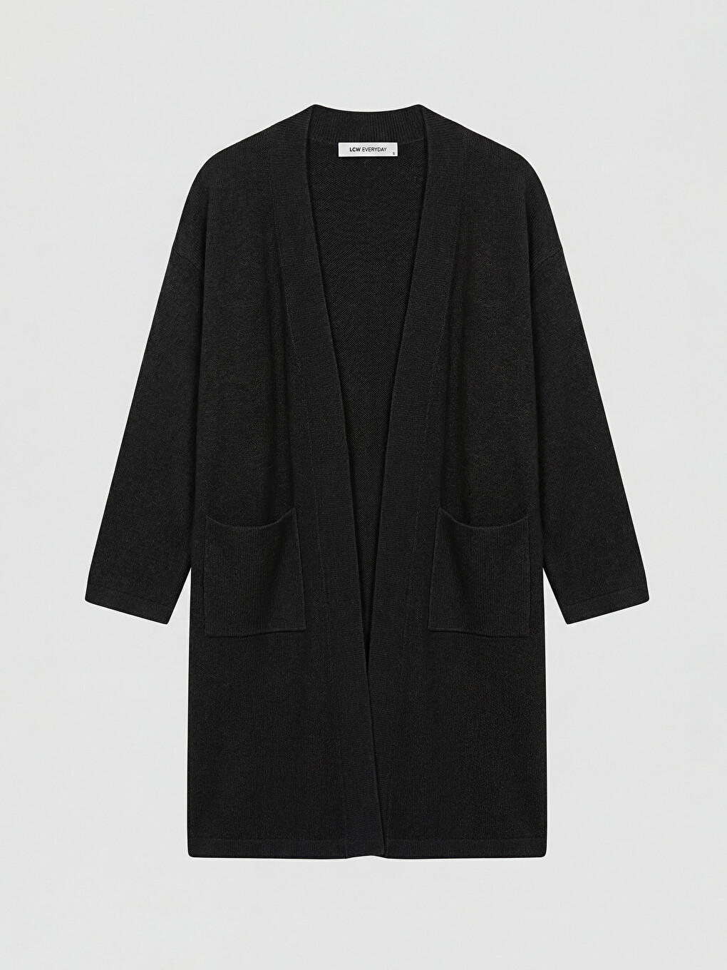 Şal Yaka Oversize Kadın Triko Hırka-4