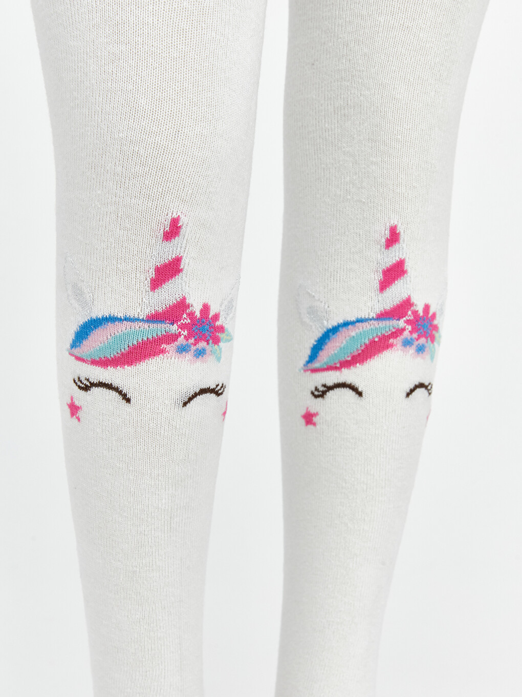 Patterned Girls' Tights 2 Pack-3