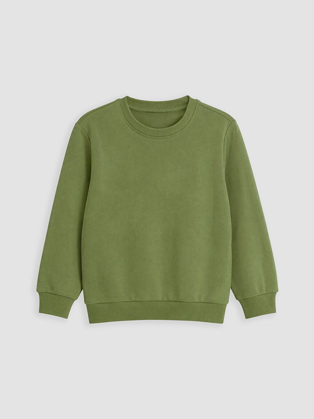 Haki Bisiklet Yaka Erkek Çocuk Sweatshirt 2'li-4