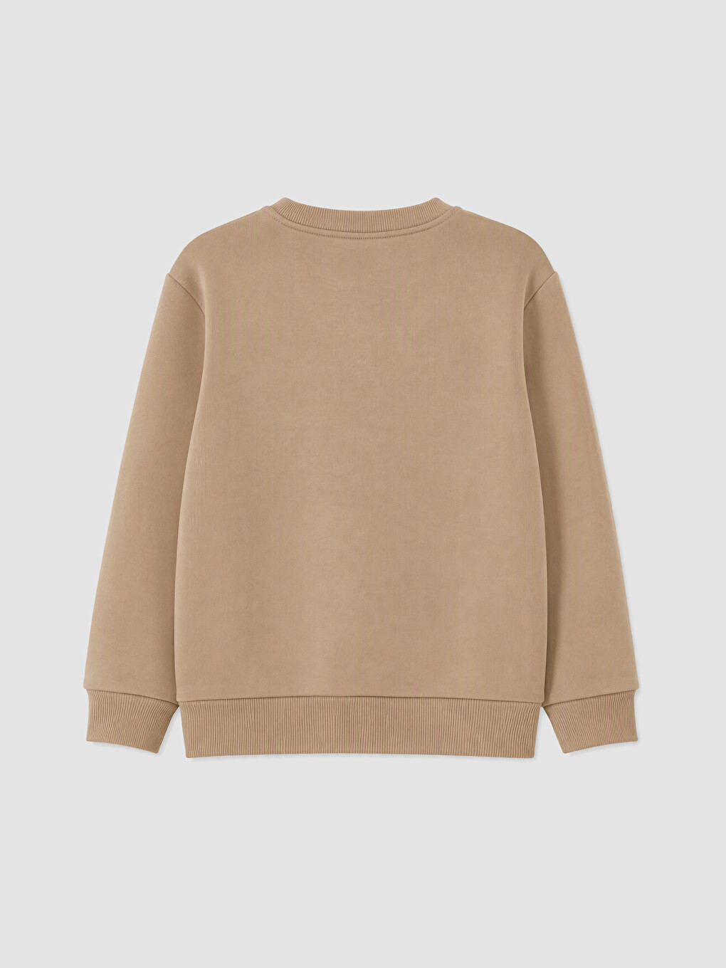 Bej Bisiklet Yaka Erkek Çocuk Sweatshirt 2'li-3
