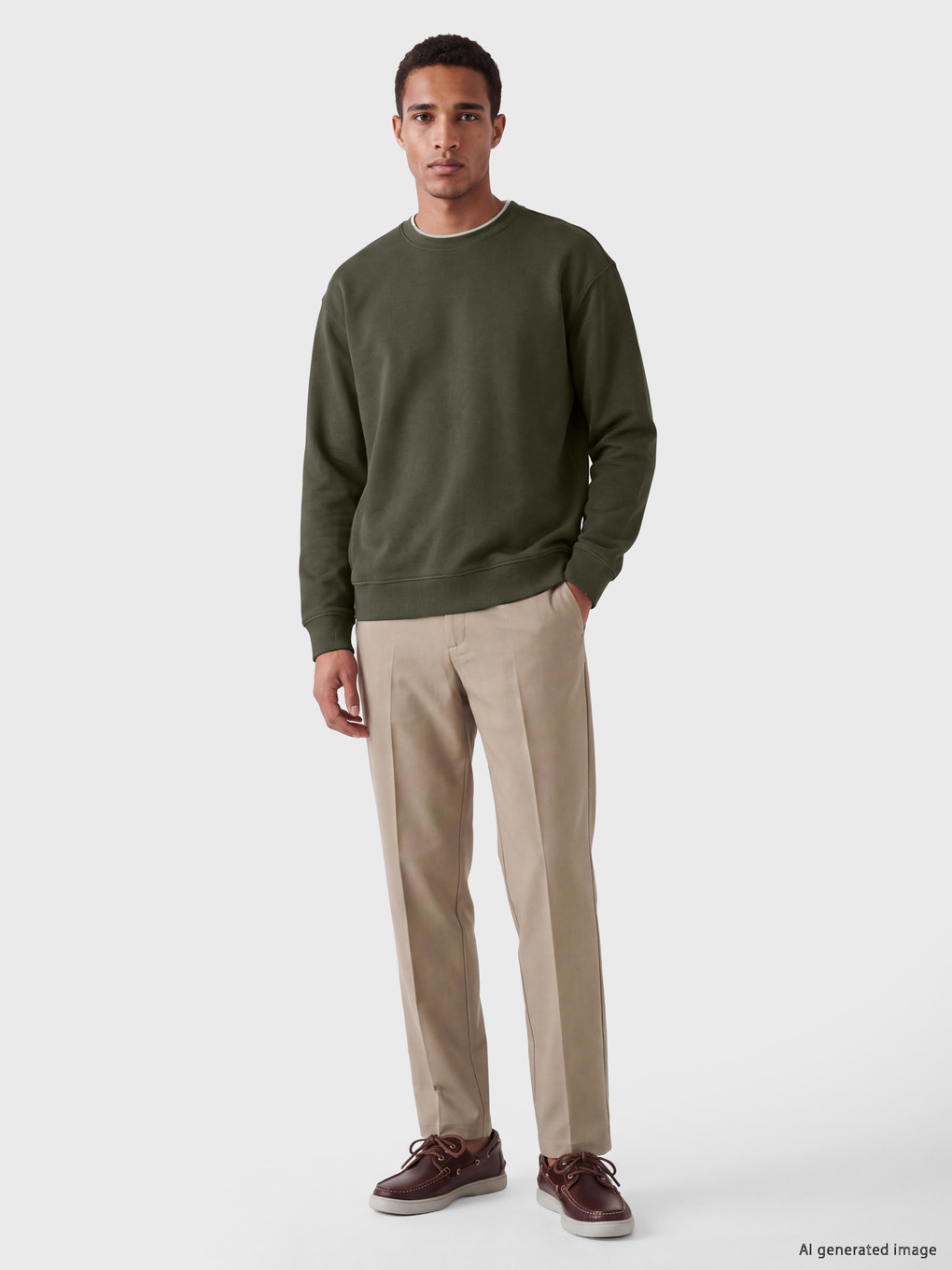 Crew Neck Men's Thick Sweatshirt