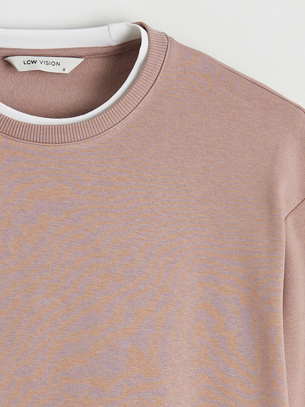 Kahverengi Bisiklet Yaka Erkek Sweatshirt-1