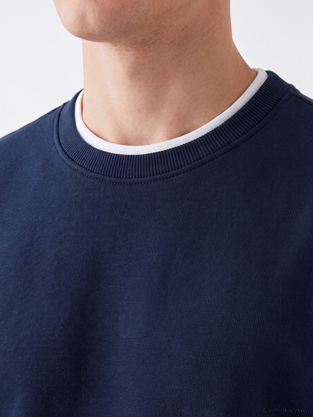 Crew Neck Men's Thick Sweatshirt-2