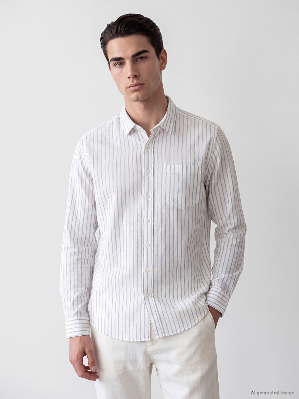 Standard Fit Striped Men's Shirt