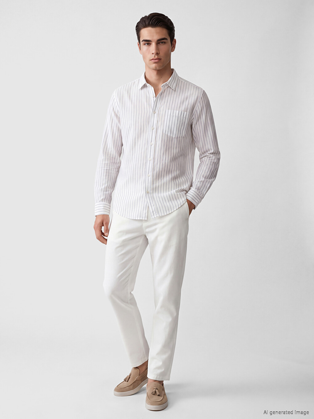 Standard Fit Striped Men's Shirt-1