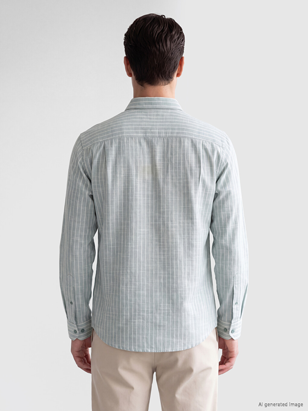 Standard Fit Striped Textured Men's Shirt-2