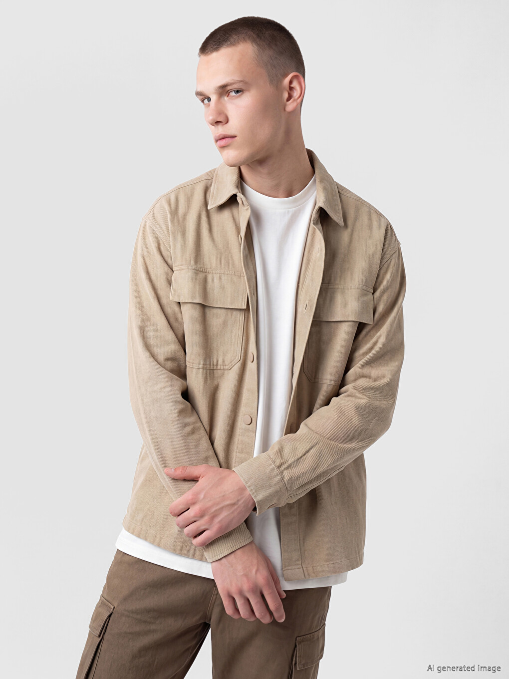 Relax Fit Erkek Gabardin Gömlek Ceket