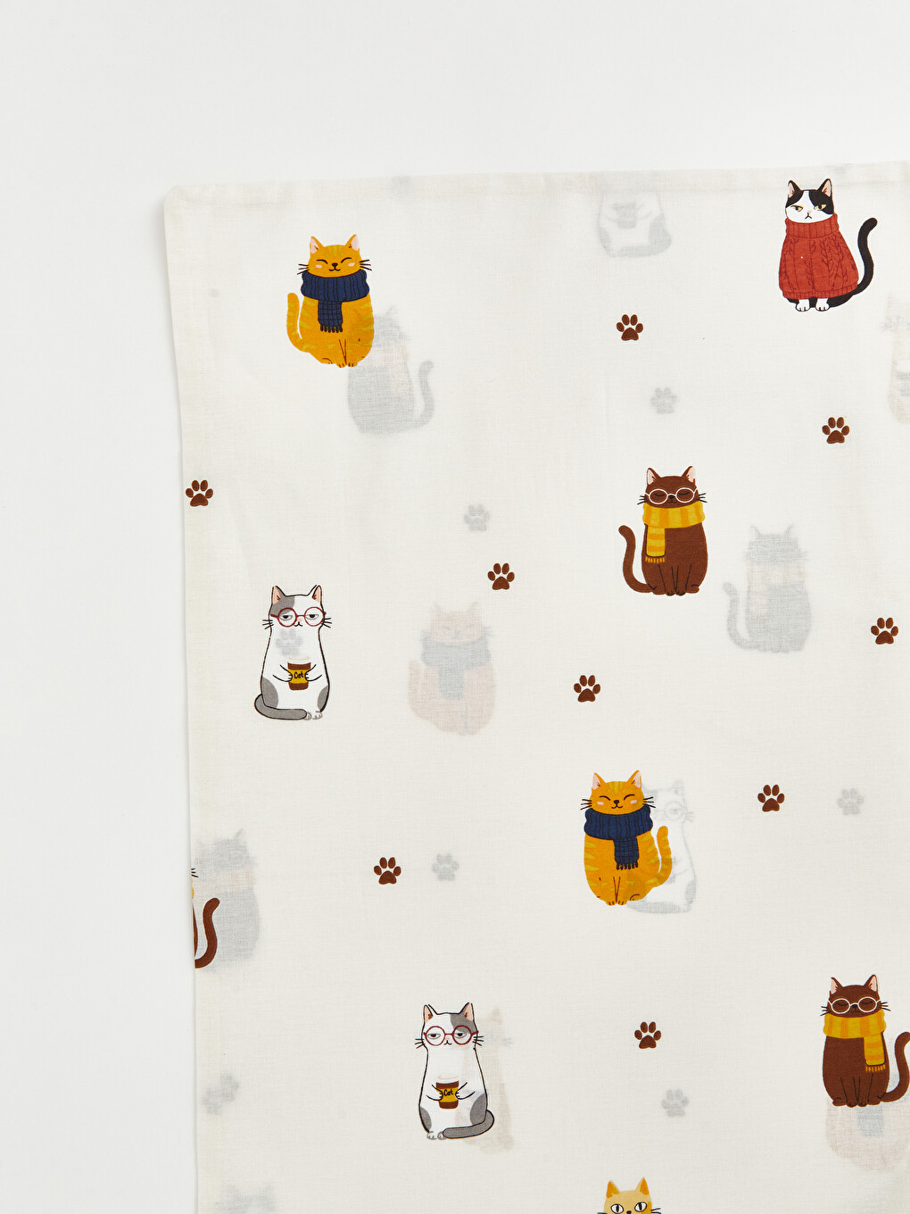 Cat Patterned Cotton Single Duvet Cover Set-5