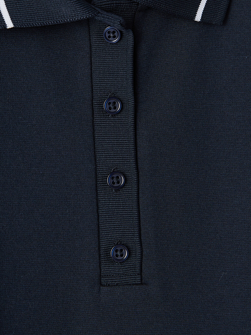 Lacivert Polo Yaka Pilili Kız Çocuk Elbise-3